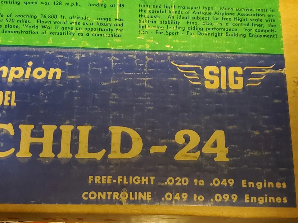 VINTAGE SIG FF-9 FAIRCHILD 24 36 WS HALF A FLYING SCALE NEW - Image 3 of 4