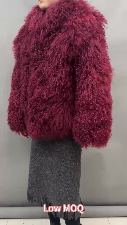 Stand Collar Fluffy Fur Jacket TRK0009