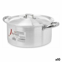 Topf Mit Deckel Silberfarben Aluminium 4 L 24 X 13 X 31 Cm 10 StüCk