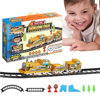 Kids Train Toy | DIY Assemble Toy Educational Electric Train Tracks Xmas Gift 