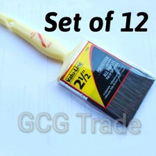 12 of 2.5 Inch Paint Brushes Economy Polyester Linzer All Tips Paints Brush