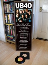 UB40 RED RED WINE POSTER LYRIC SHEET, KINGSTON TOWN, CHERRY O BABY