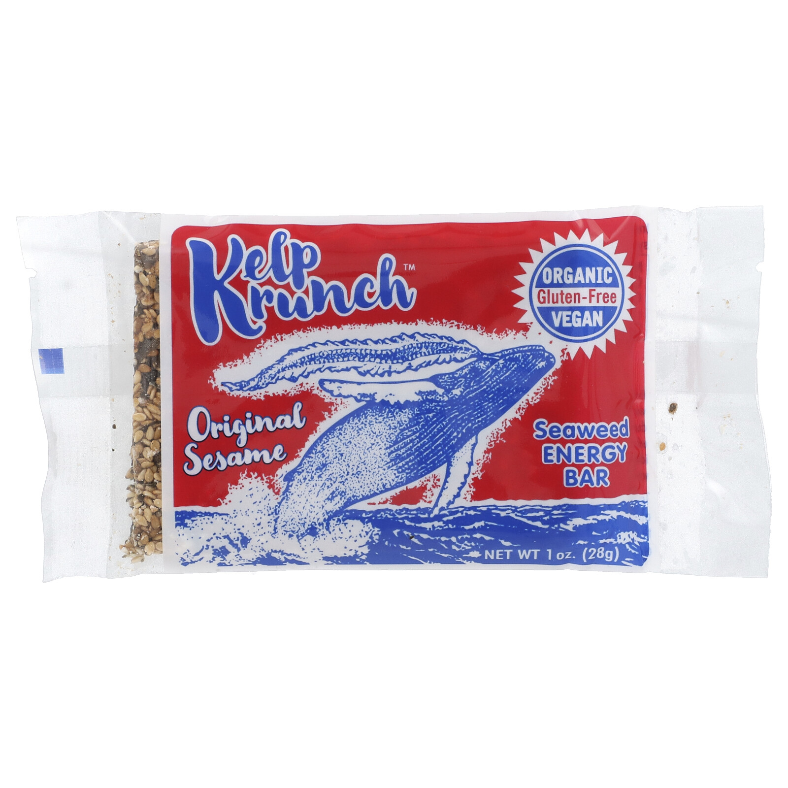 Kelp Krunch энергетический батончик из морских водорослей Оригинальный кунжут 1 унция 28 г 1390₽