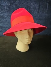 Alessandria Feltro Lana Donna Borsalino Vintage Italiano ROSA Profondo Italia