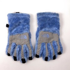 High Pile Fleece Light Blue Gray Girls Large Winter Gloves The North Face