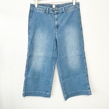 GAP high rise wide leg crop jeans blue denim size 16 33 plus