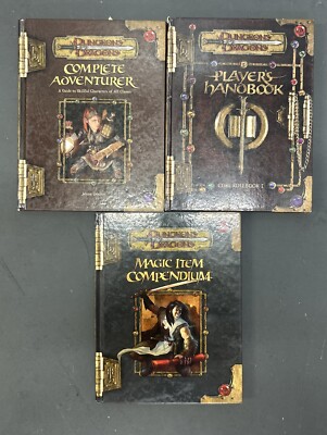 Dungeon and Dragons Magic Item Compendium (#2395) Hardcover Very Good Lot Of 3