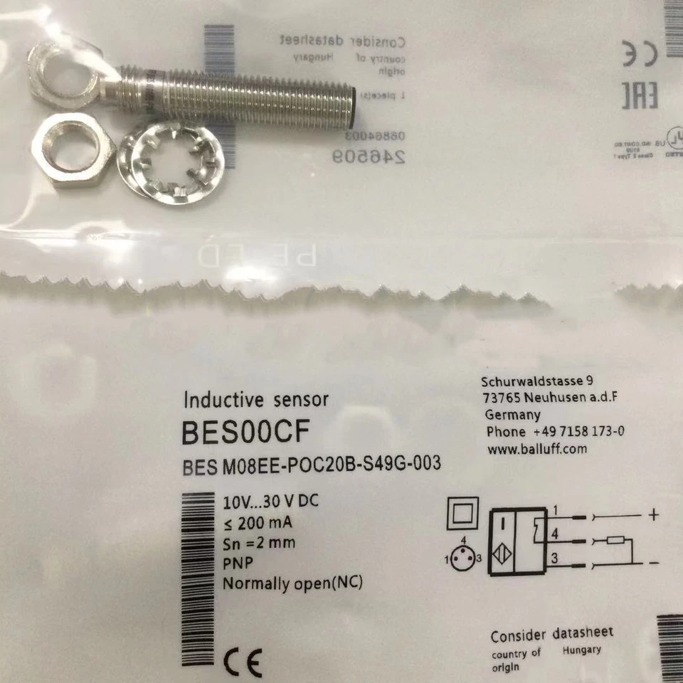 ONE For BALLUFF BES00CF Proximity Switch BES M08EE-POC20B-S49G-003 PNP sensor