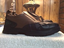 Boys Polo Ralph Lauren Low Duck Shoes Size 5 Zip Up Brown Leather