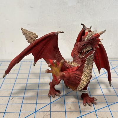 Schleich Eldrador Red Dragon Warrior Action Figure with Moving Jaw Model 70512
