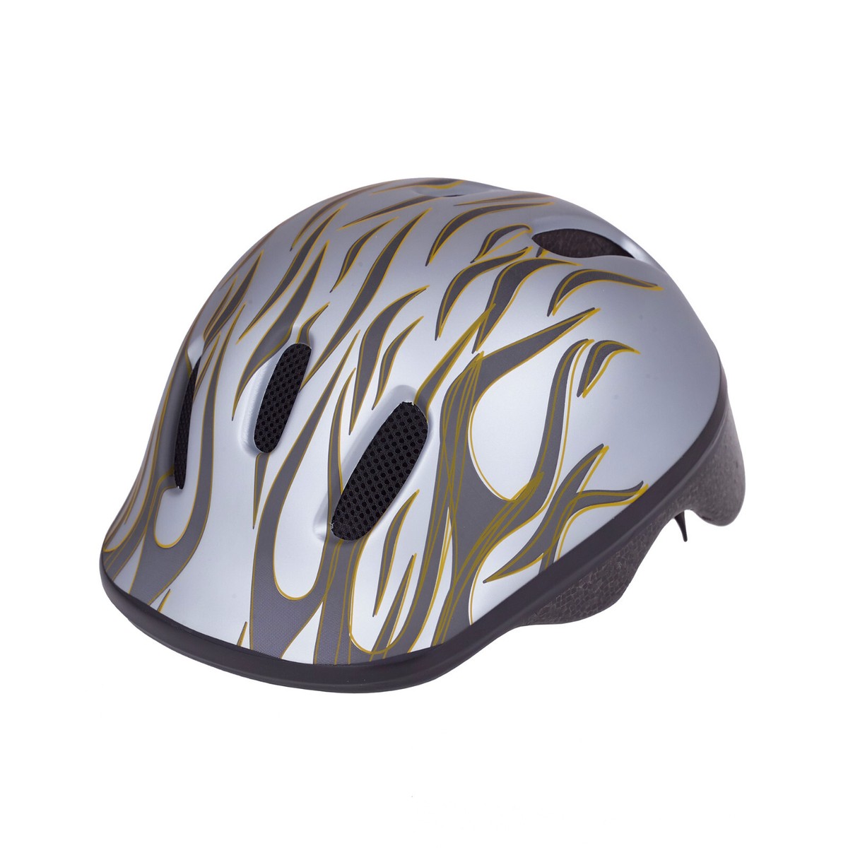 WeeRide Baby Kids Bike Cycle Helmet 44cm Silver with black Flames