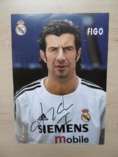 Luis Figo "Real Madrid" signed 8x12 inch paper autograph