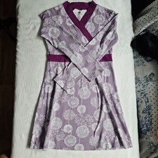 Tea Girl's all Cotton Pullover Dress in Shades of Purple & White Floral sz 12