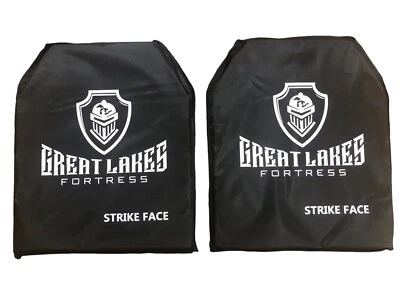 GREAT LAKES FORTRESS Level IIIA 3A Soft Bulletproof Body Armor Plate PAIR 10x12 Very Light Inserts