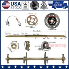 815mm 32" Go Kart ATV Rear Axle Drift Wheel Hub Brake Caliper 420 Sprocket Disc