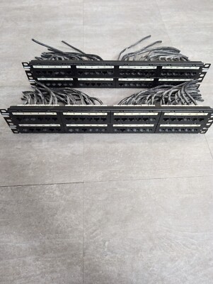 Panduit  48 Port Patch Panels Rack Mount TWO Used 