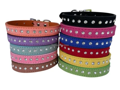 Dog Collar Rhinestones Bling Sparkle Tiny & Small Breeds Adjustable XXS XS S M