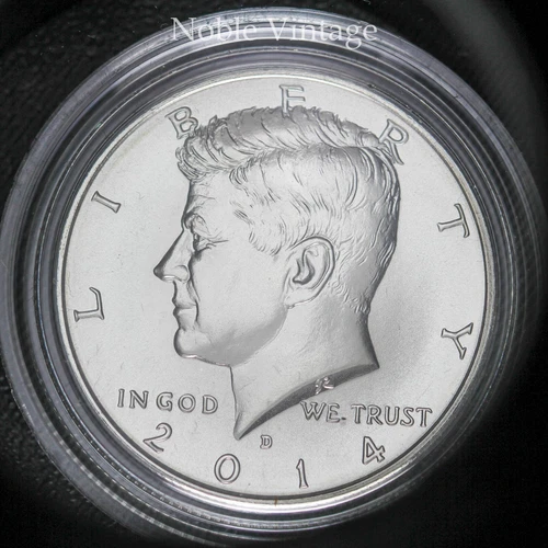 2014 D Silver Uncirculated Kennedy Half Dollar - 90% Silver - in Capsule
