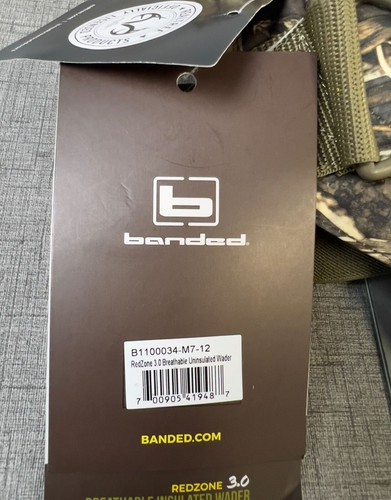 Banded RedZone 3.0 Breathable Chest Waders Men's, Sz. 12 US Realtree Max-7 NEW - Picture 5 of 9