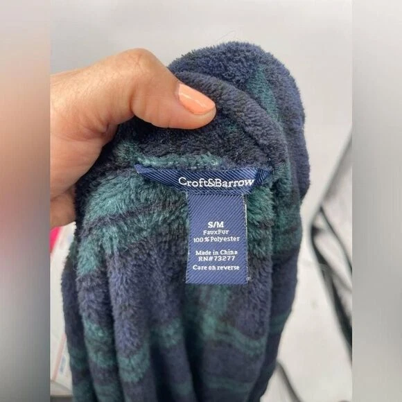 Croft & Barrow Bata Hombre Talla S/M Azul y Verde Foto 2 de 4