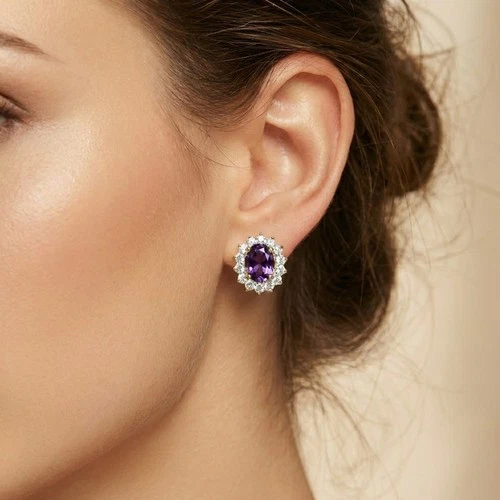 Captivating Lavender Purple Spinel 6.25Ct 925 Sterling Silver Handmade Earrings