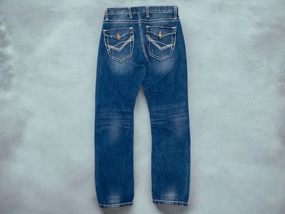 Cipo & Baxx Womens Jeans Navy Blue Embroidered Pockets Size M