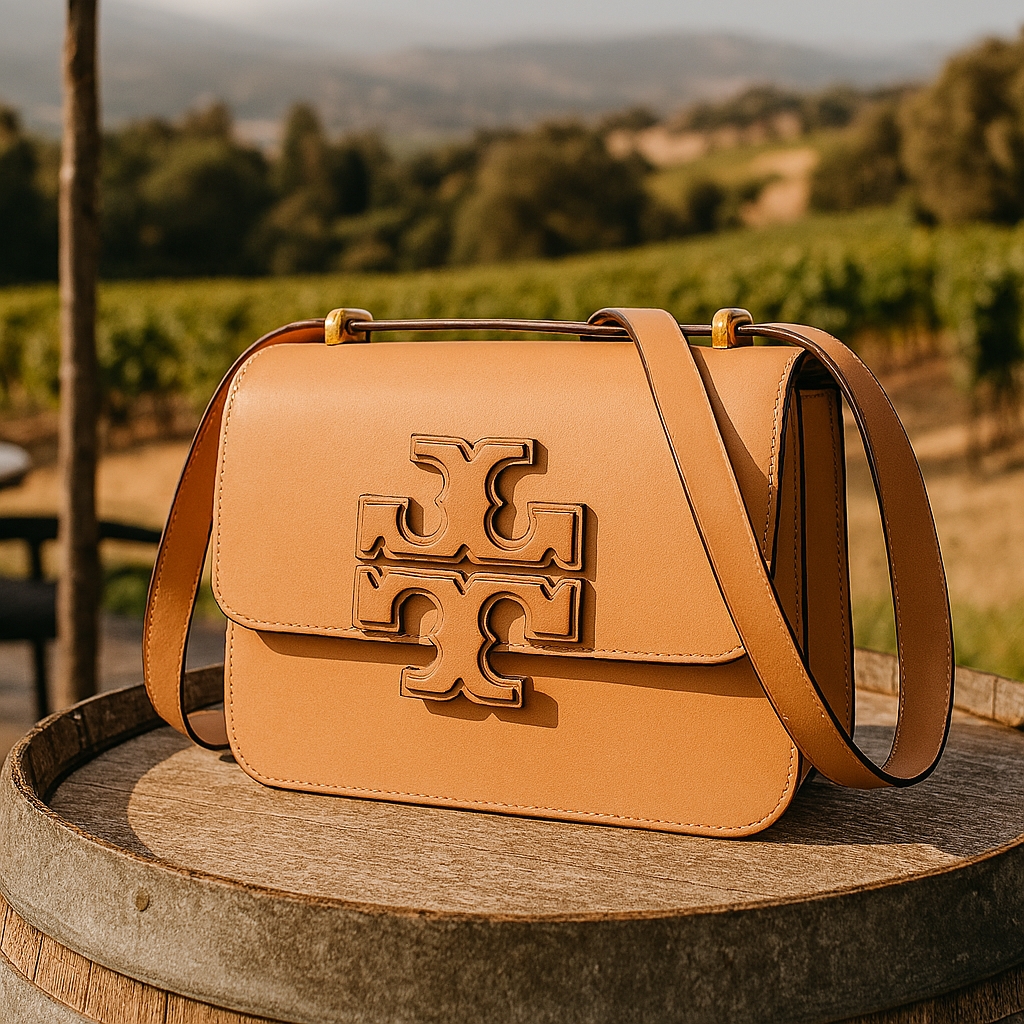 NEW Tory Burch Eleanor Small Shoulder/Crossbody Bag Tan Natural