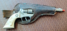 Vintage Hubley Cowboy Cap Gun Revolver w/ Original Leather Holster Lancaster PA