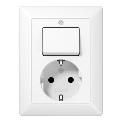 Jung SCHUKO-Steckdose aws 16A 250V m.Schalter AS 5576 U WW