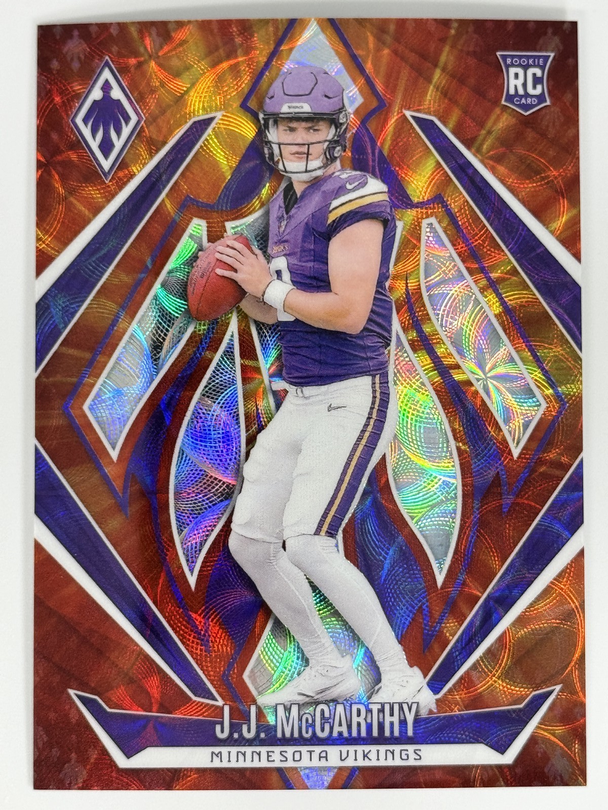 J.J. McCarthy RC 2024 Panini Phoenix Fireburst /350 #185 (# 178 /350)