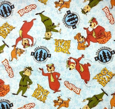 yogi bear cartoon fun fabric flannel 11 x 10 inch new