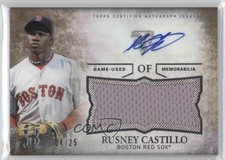 2015 Topps Triple Threads Unity Jumbo Relics Gold 4/25 Rusney Castillo Auto 0af
