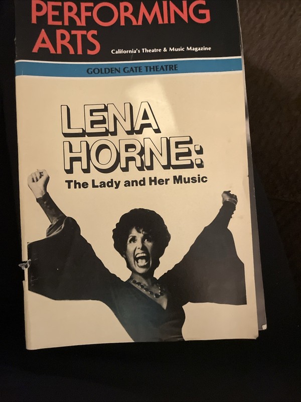 1982 CA Theatre/Music Magazine Lena Horne Performing Arts SF Golden Gate Theatre