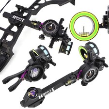 2Pin Compound Bow Sight Micro Adjustable 0.019" Fiber Archery Bow Shooting Hunt