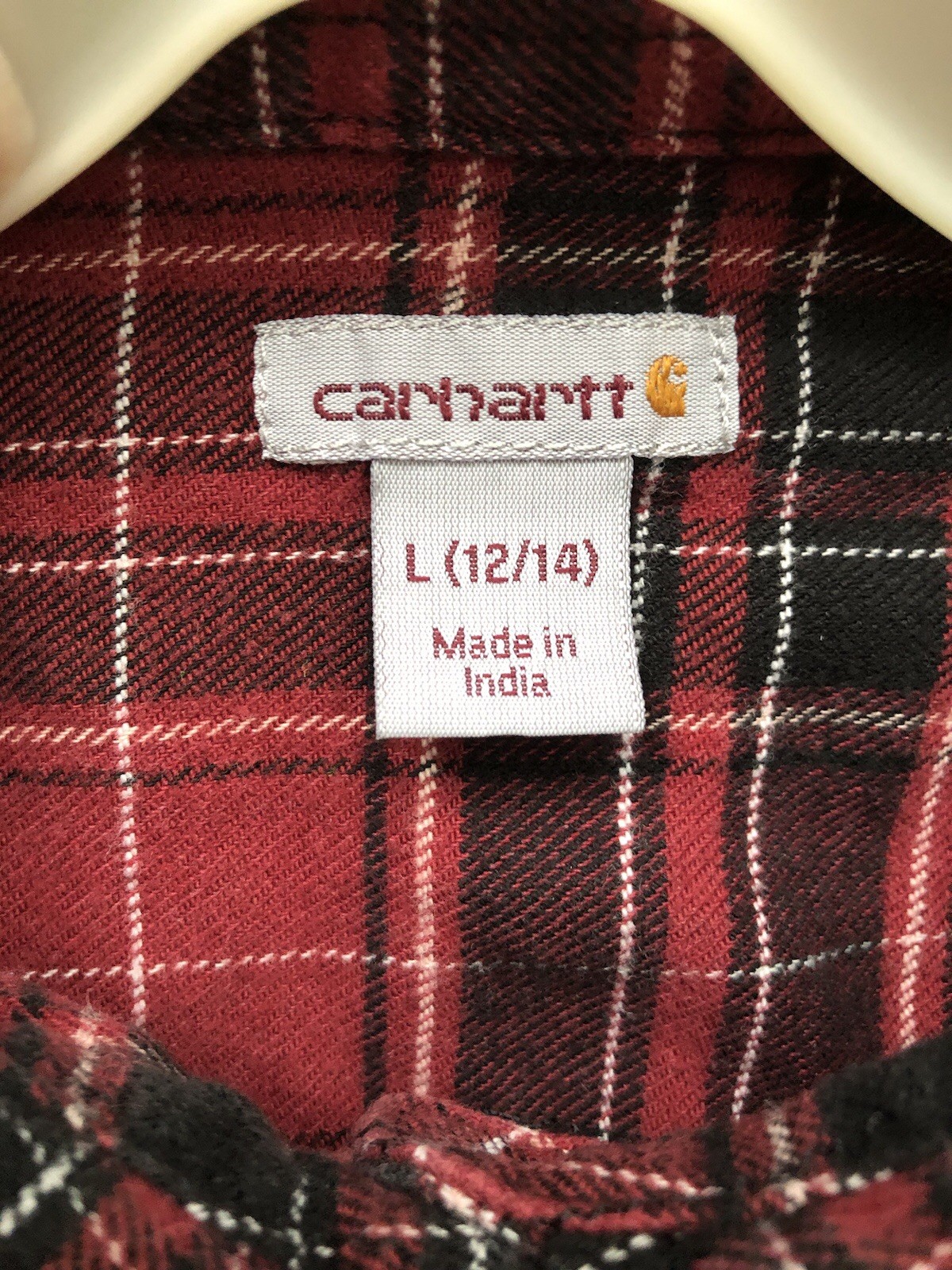 Faded Plaid Flannel Carhartt Vintage Style Women’s Size Large 12/14 thumbnail 15