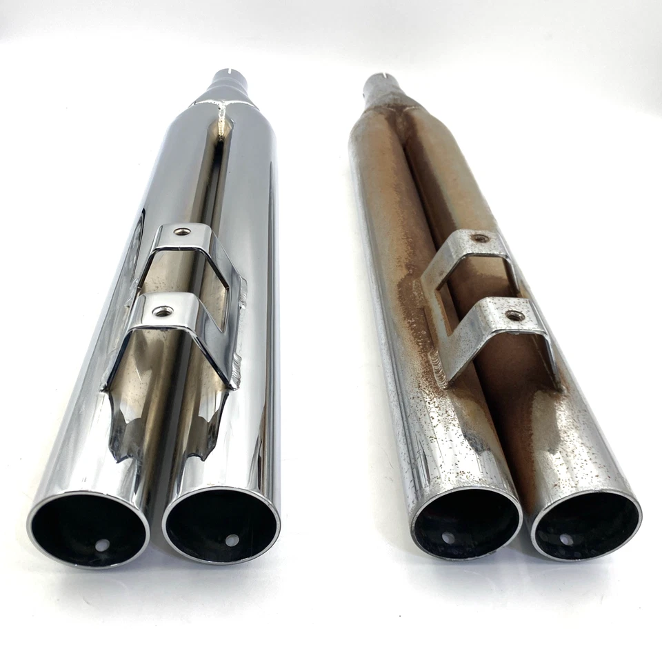 LA Choppers LA-1090-00 Chrome 2-2-4 Slip On Exhaust Muffler 95-11 Harley Touring - Image 4 of 4