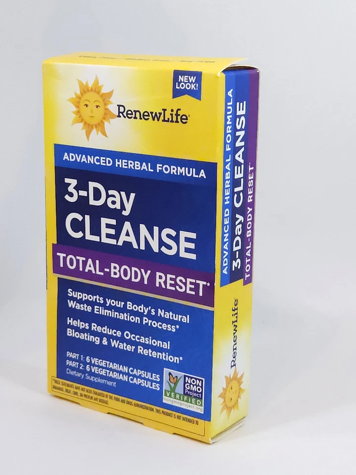 Renew Life 3-Day Cleanse Total-Body Reset Herbal Detox Cleanse Suplemento de limpieza Foto 4 de 4