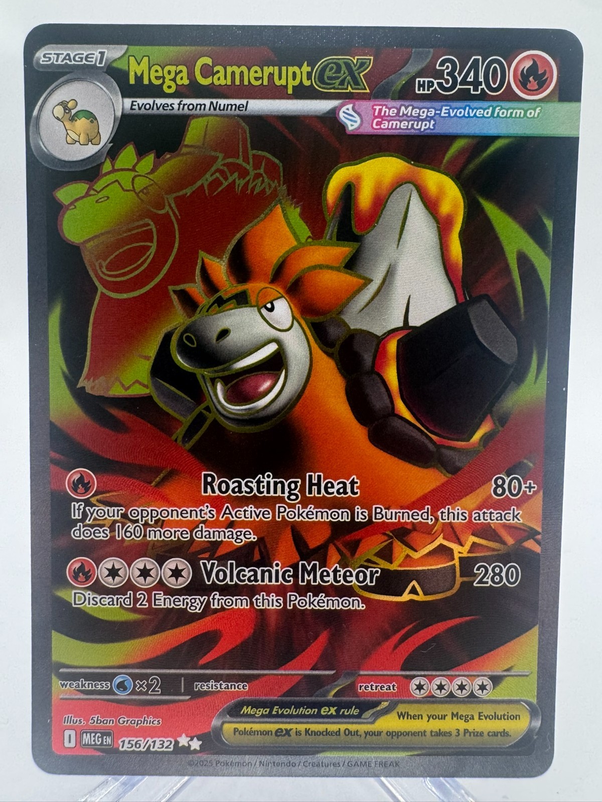 Mega Camerupt ex Holo Ultra Rare ME01: Mega Evolution 156/132