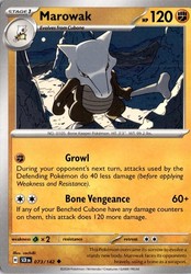 Marowak 073/142 Stellar Crown Uncommon Pokemon TCG Card