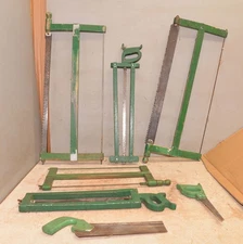 7 antique 1900's craftsman handmade trim saws carpenters collectible tool lot