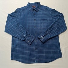 UNTUCKit Blue Plaid Long Sleeve Button Up Cotton Shirt Men s Size XL