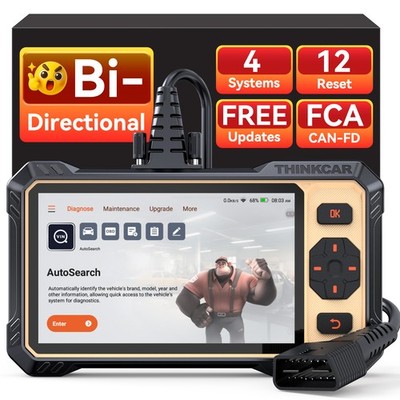 2026 ThinkScan 662 OBD2 Scanner CANFD IMMO SRS TPMS Auto Diagnostic Tool