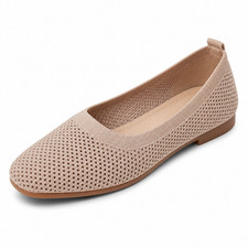 Women's Mesh Ballet Flats Slip On Breathable Casual Walking Comfort Shoes
