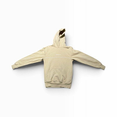 H&M Divided Men's Beige Solid Fleece Pullover Hoodie Logo Hooded LS XS Regular
