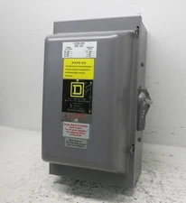 Square D 82253 100A 240V Double Throw Safety Switch Manual Transfer Switch 2P