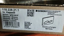 Image of New Geberit Kappa20 Flush Plate Plastic Matt Chrome 115.228.21.1