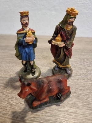 Konvolut aus den Heiligen Drei Könige und eines Ochsen. 2x König, 1x Ochse. 