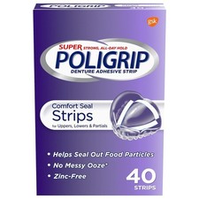 PoliGrip Comfort Seal Strips Denture Adhesive 40 Strips