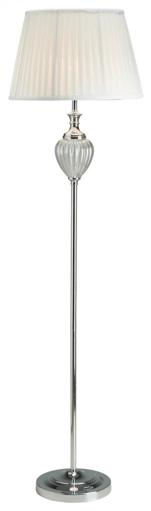 Floor Light Silver Blaydon Chrome Vintage White Oaks Lighting FL 7514 CH