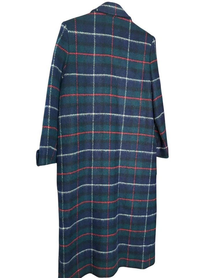 Abrigo Henry Blanco Dublín Lana Cuadros Talla 8 Foto 3 de 4